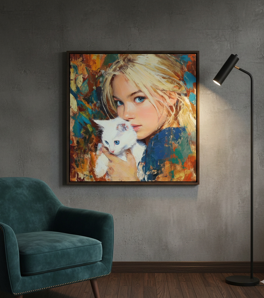 "Mėlynos akys" paveikslas ant drobės