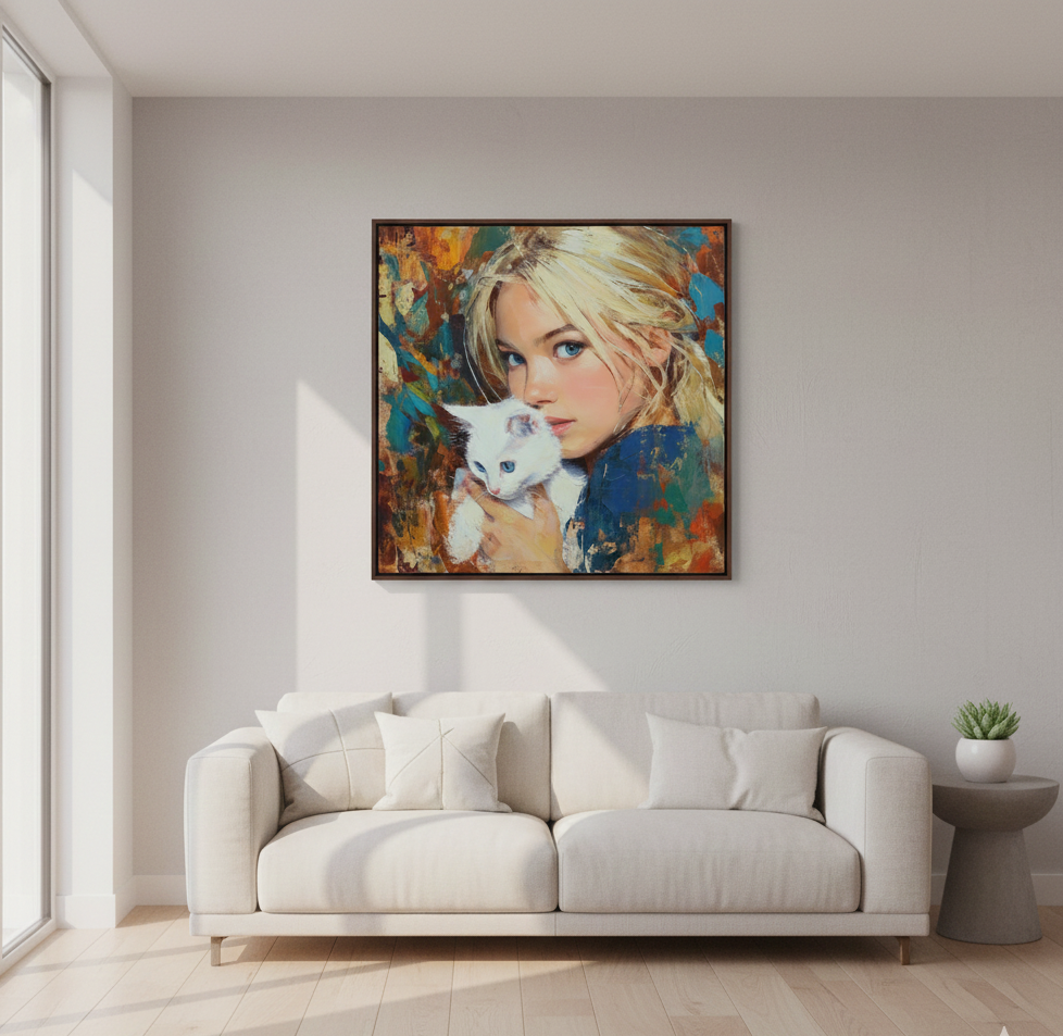 "Mėlynos akys" paveikslas ant drobės